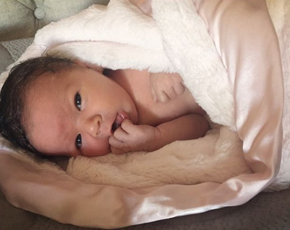 Lacey Chabert posting a cute picture of a daughter Julia Mimi Bella Nehdar on her Instagram.